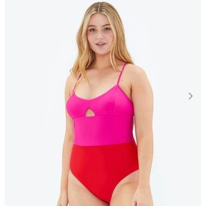 Summersalt The Swan Dive pink/red 8 one piece swim